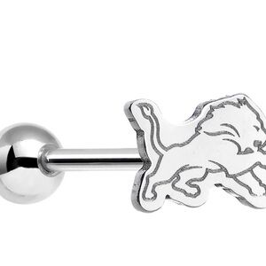 Detroit Lions Barbell Tongue Ring